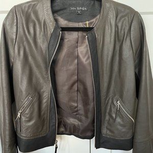 Via Spiga Leather Jacket